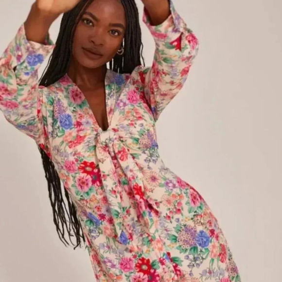 NWT Favorite Daughter The Barely Holding It Together Pink Floral Mini Dress 10 - Picture 5 of 12